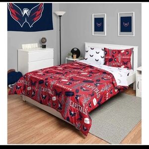 FOCO Washington Capitals NHL Bed in a Bag Comforter Set Full NWT